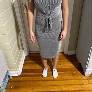 Striped Black and White Women's dress